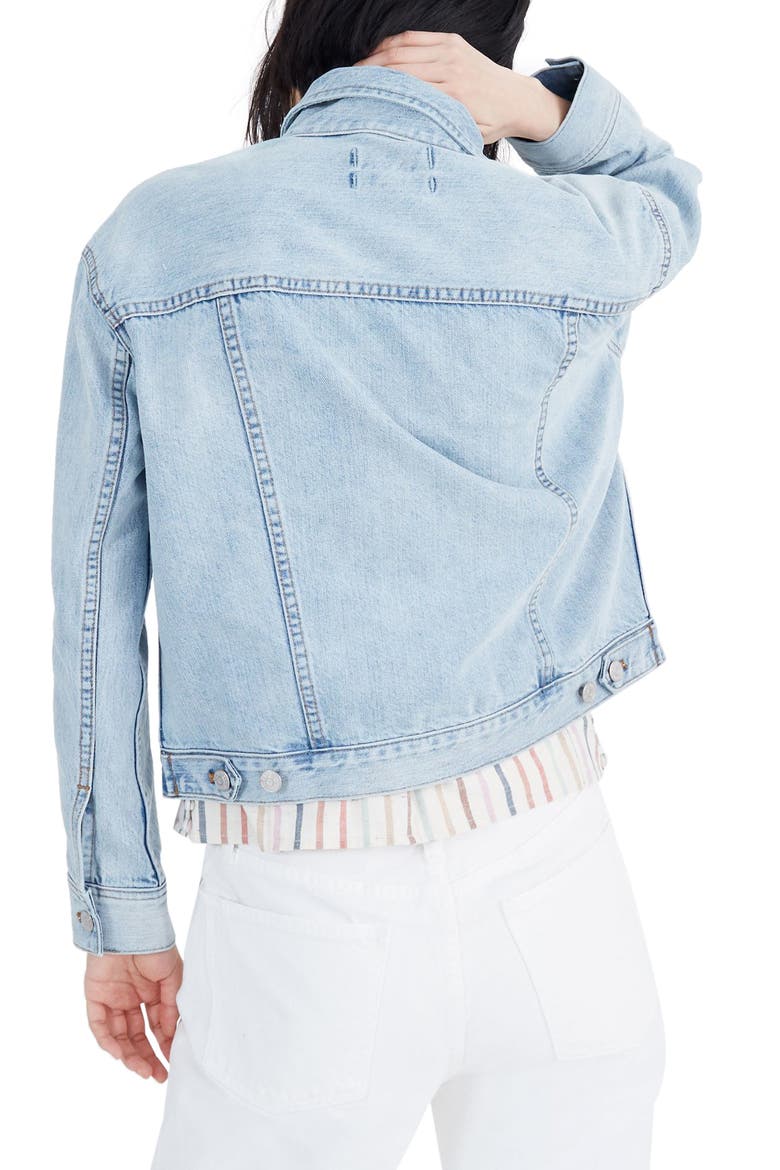 The Boxy Crop Jean Jacket, Alternate, color, FITZGERALD WASH