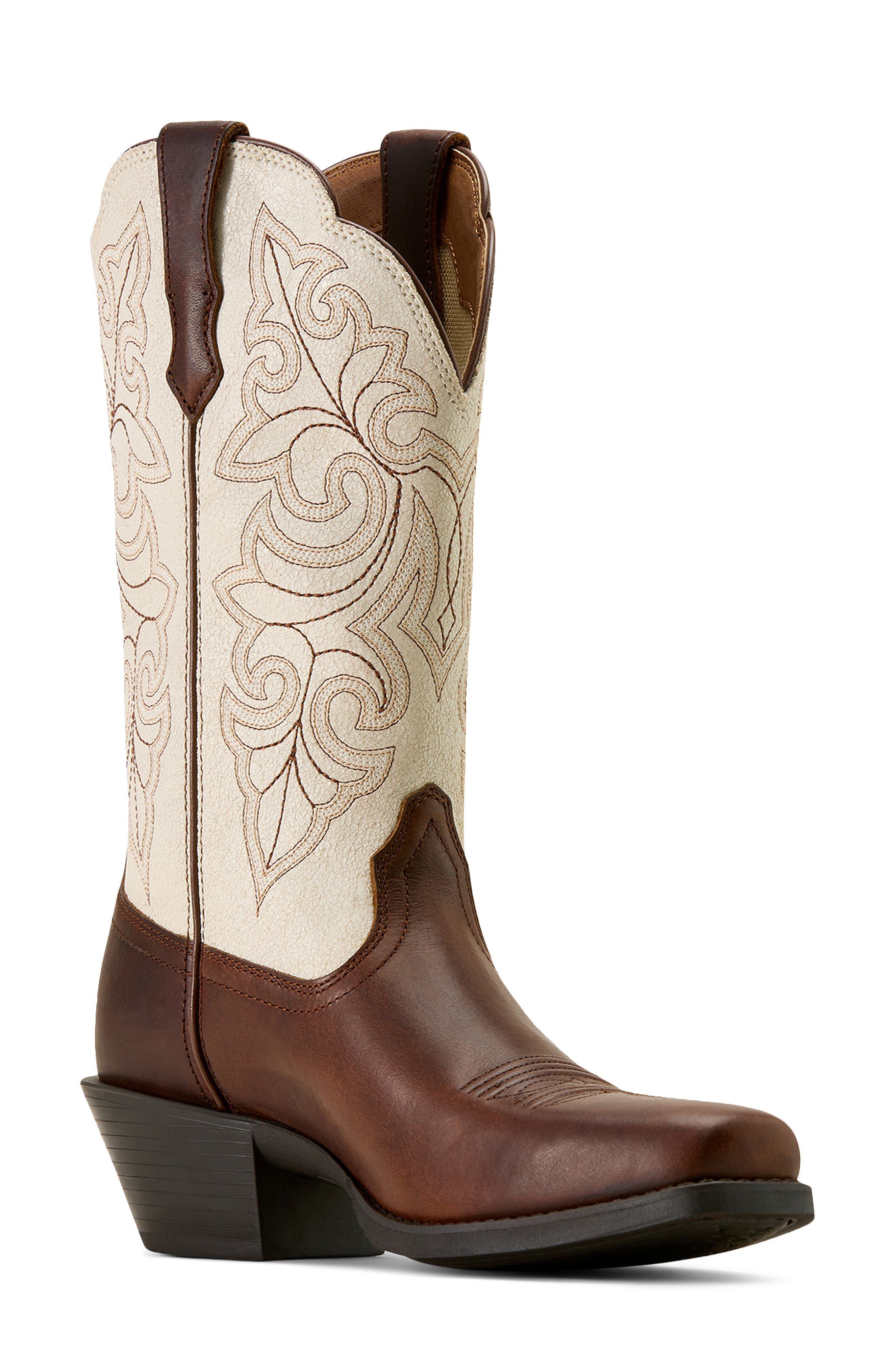 Ariat Round Up Square Toe Western Boot, Main, color, Vintage Caramel
