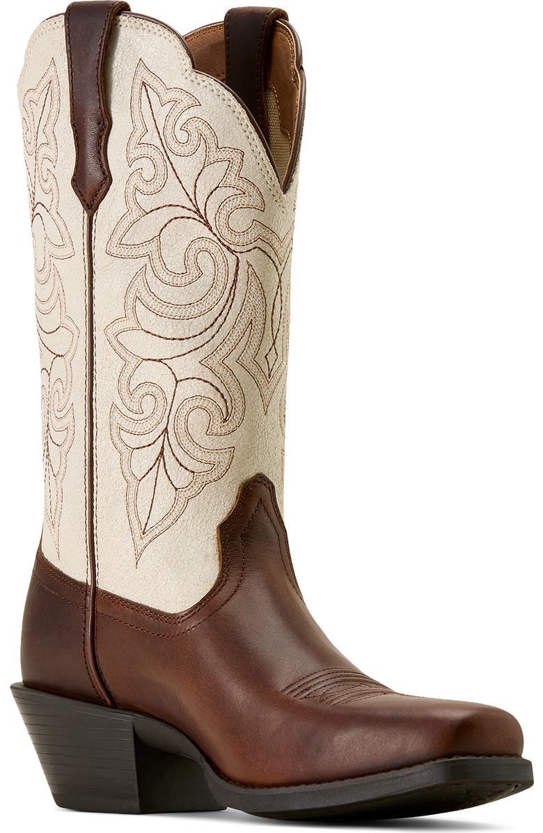 Ariat Round Up Square Toe Western Boot, Main, color, Vintage Caramel