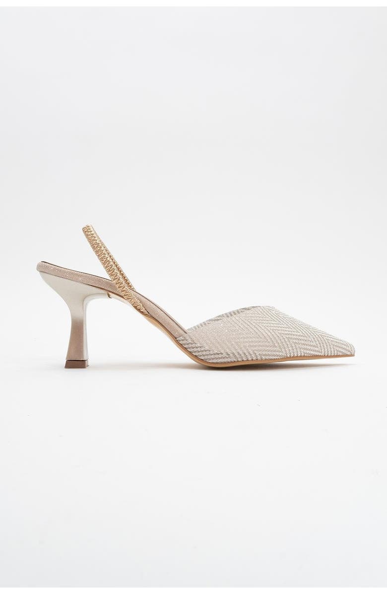 Prologue Shoes Renos Pointed Toe Pump, Alternate, color, Gold