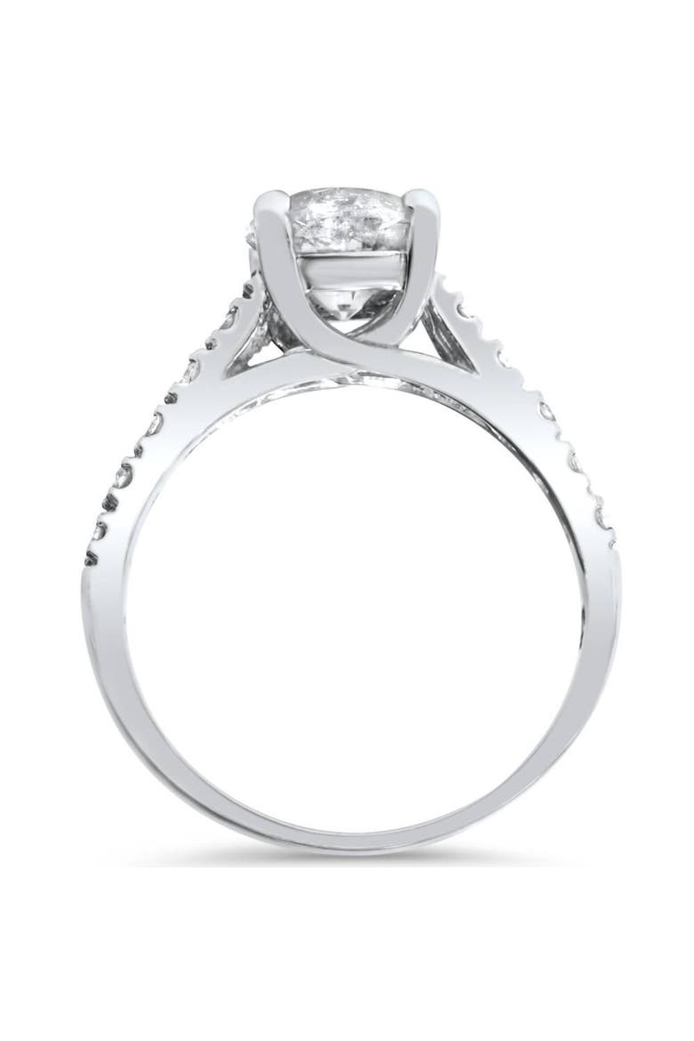 Certified 2 1/2Ct Diamond Cathedral Engagement Ring 14k Gold Lab Grown, Alternate, color, 14k White Gold