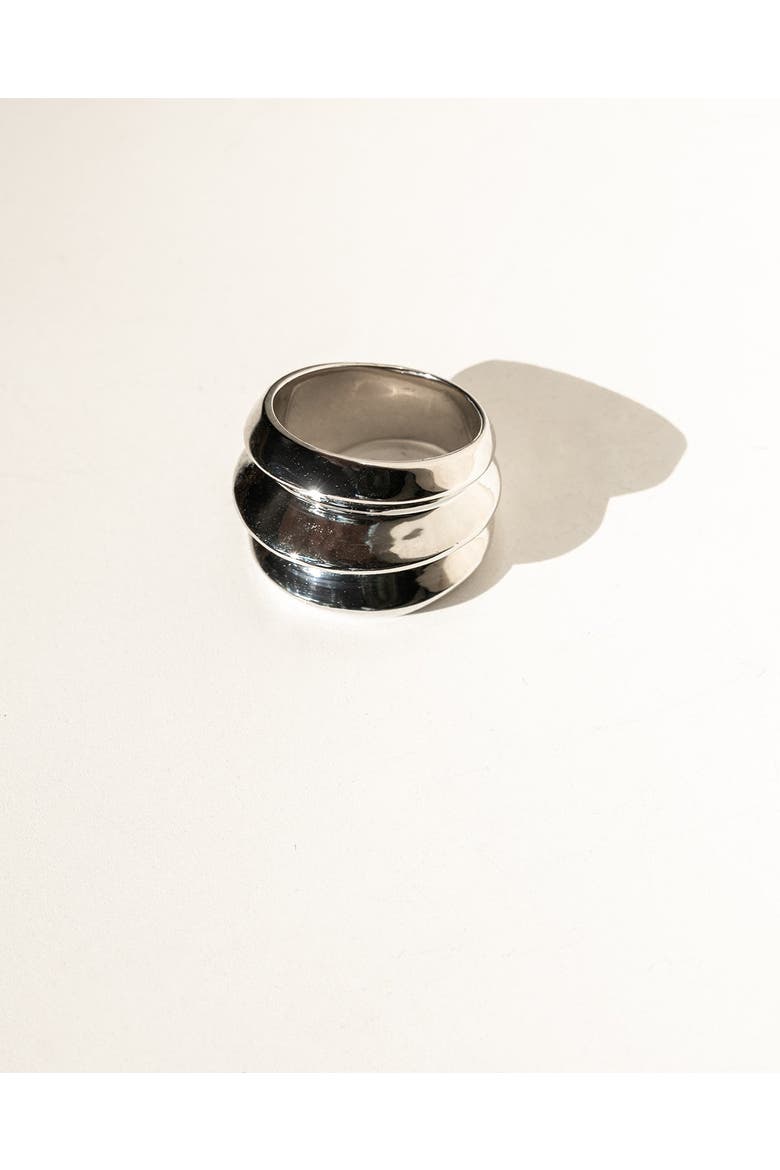 Triple Ring Smooth, Main, color, Rhodium