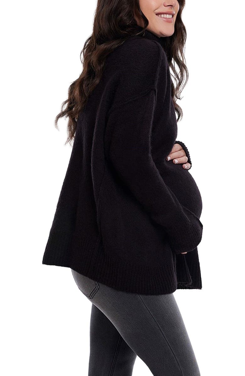 MOTHERHOOD MATERNITY Turtleneck Long Sleeve Knit Maternity Sweater, Alternate, color, 
