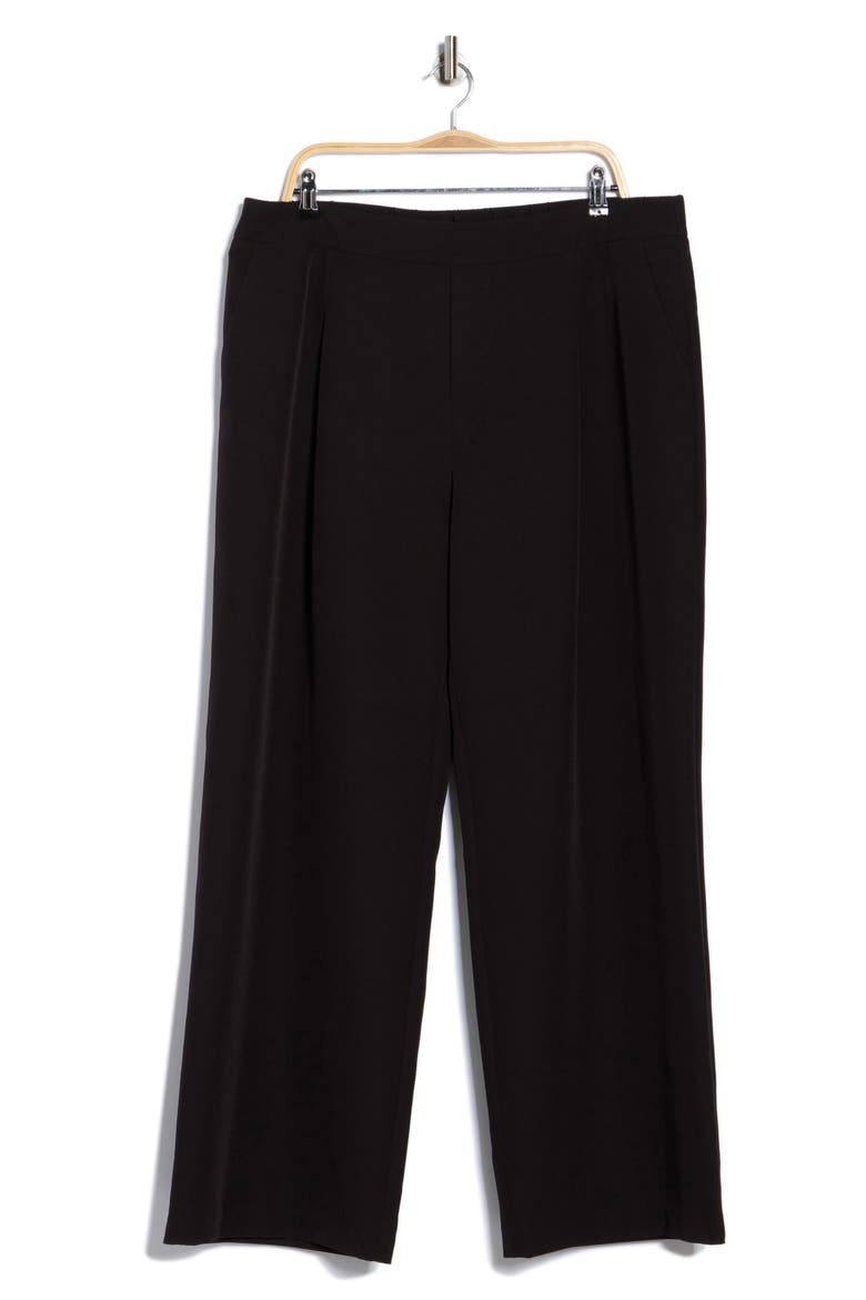 Pull-On Wide Leg Pants, Alternate, color, BLACK