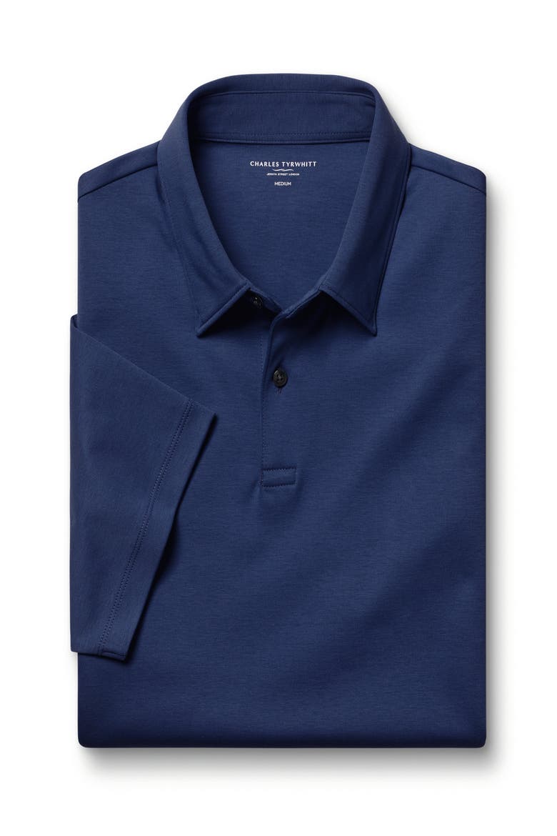 Plain Short Sleeve Jersey Polo, Alternate, color, French Blue