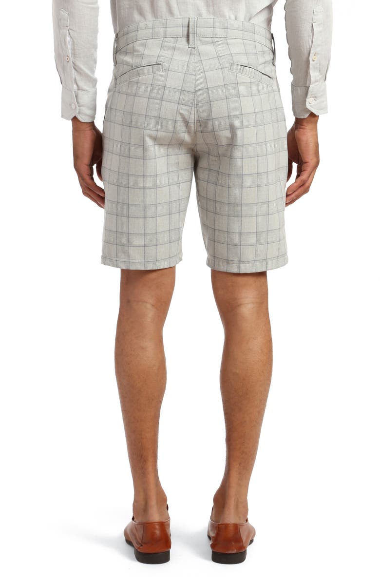 34 Heritage Arizona Check Slim Fit Flat Front Chino Shorts, Alternate, color, Grey/ Blue Checked
