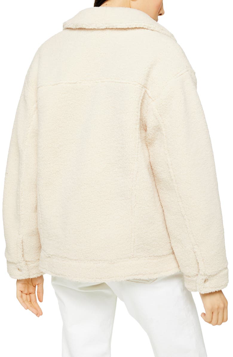 Topshop Borg Western Jacket, Alternate, color,