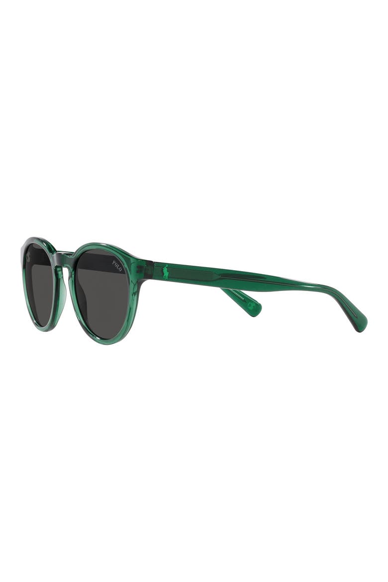 51mm Round Sunglasses, Alternate, color, GREEN