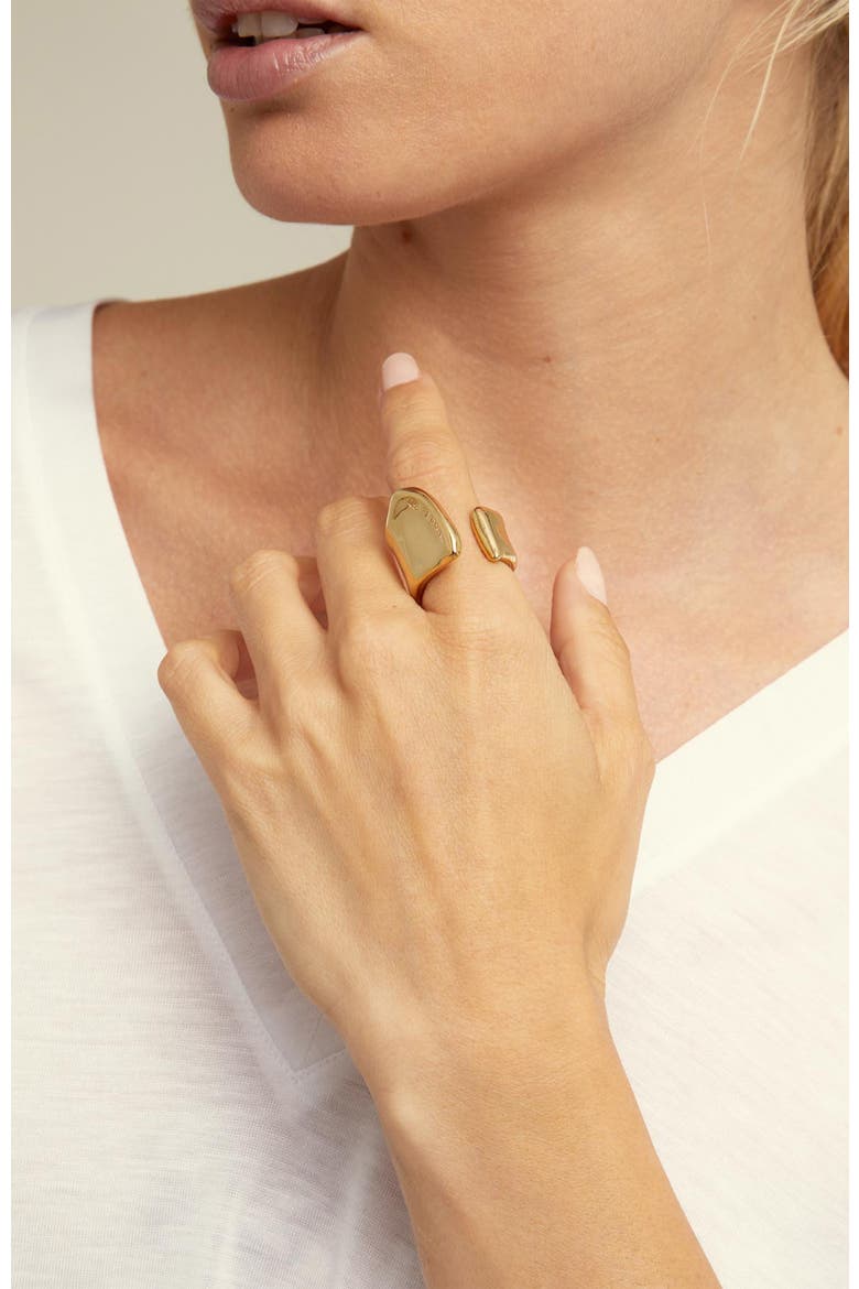 18K Gold-Plated Split Ring, Alternate, color, Gold