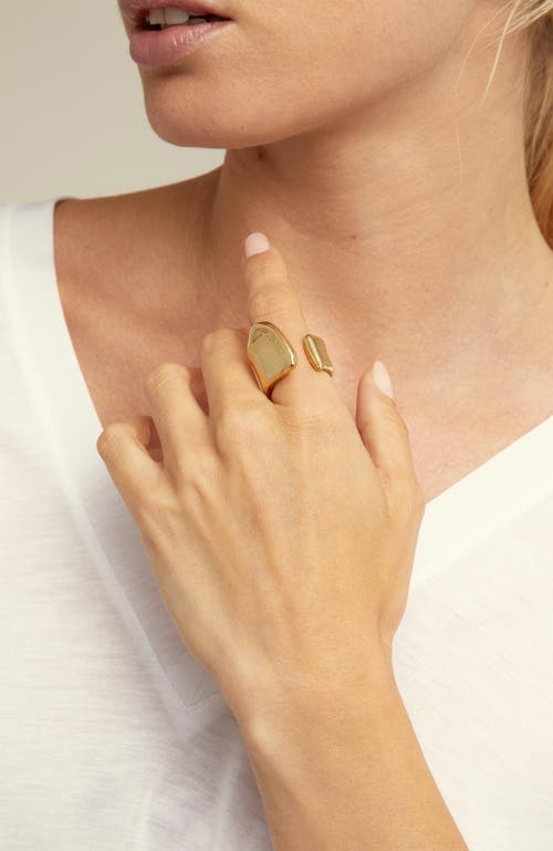 Unode50 18k Gold-plated Split Ring In Gold