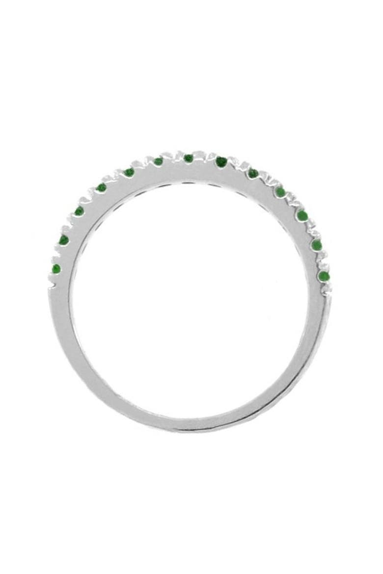 Emerald Semi-Eternity Band Stackable Ring in 14K, Alternate, color, 0.38ct/White Gold