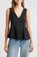 MANGO Sleeveless Peplum Top