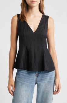 MANGO Sleeveless Peplum Top