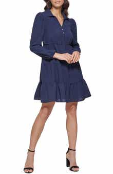 Kensie Long Sleeve Tiered Dress