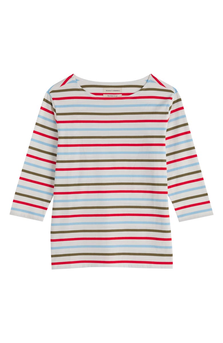 Seasalt Cornwall Sailor Stripe Organic Cotton Top, Alternate, color, 