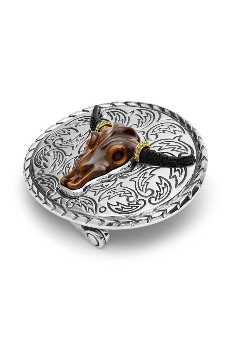 Men's Anthem Longhorn Belt Buckle, Alternate, color, TWO TONE