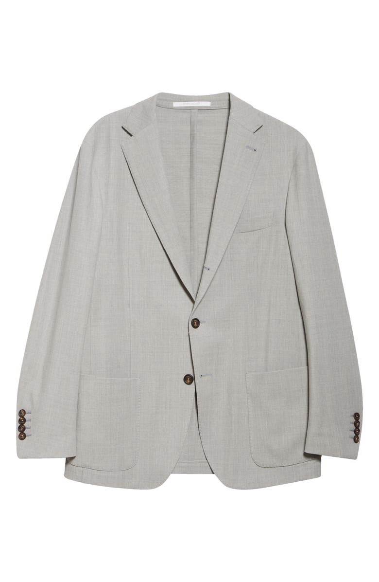 Eleventy Single Breasted Stretch Wool Sport Coat, Alternate, color, 13 Light Melange Grey
