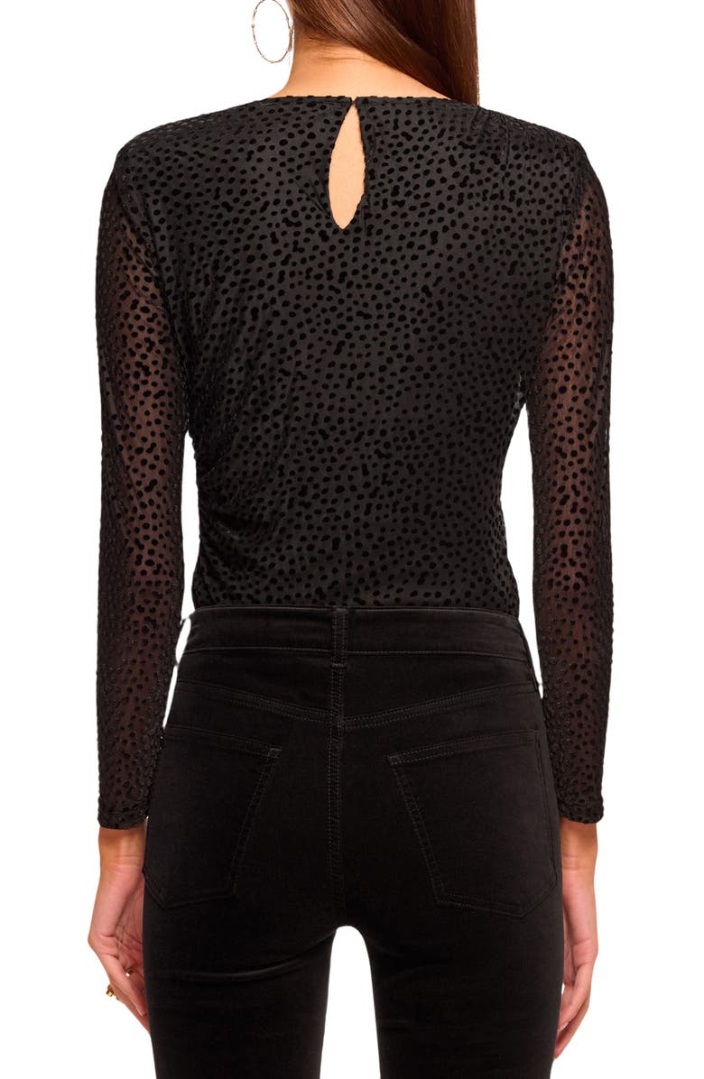Ramy Brook Larry Polka Dot Long Sleeve Top, Alternate, color, Black Dot