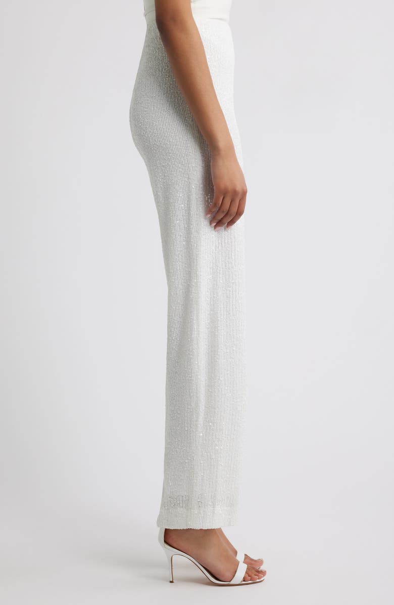 Anne Klein Hollywood Waist Sequin Wide Leg Pants, Alternate, color,