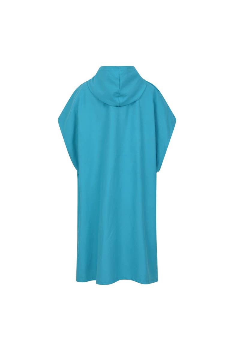 Lagoon Microfiber Poncho, Alternate, color, Teal