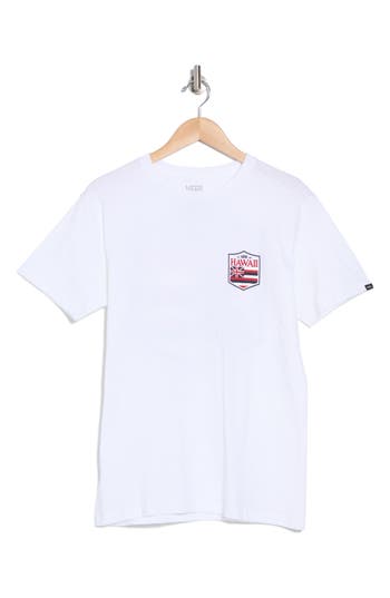 Vans Hawaii Flag Cotton Graphic T-shirt In White