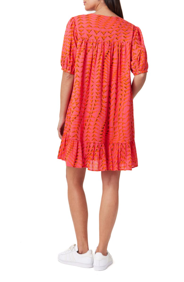 Scotch & Soda Abstract Print Cotton Gauze Shift Dress, Alternate, color, 