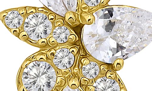 Christian Siriano Cubic Zirconia Cluster Pendant Necklace & Stud Earrings Set In Gold