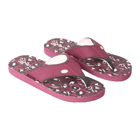 Swish Leopard Print Flip Flops