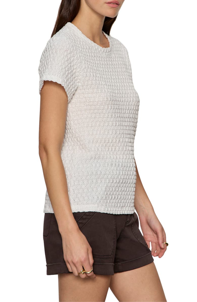 Sanctuary Perfect Puckered Lace T-Shirt, Alternate, color, White