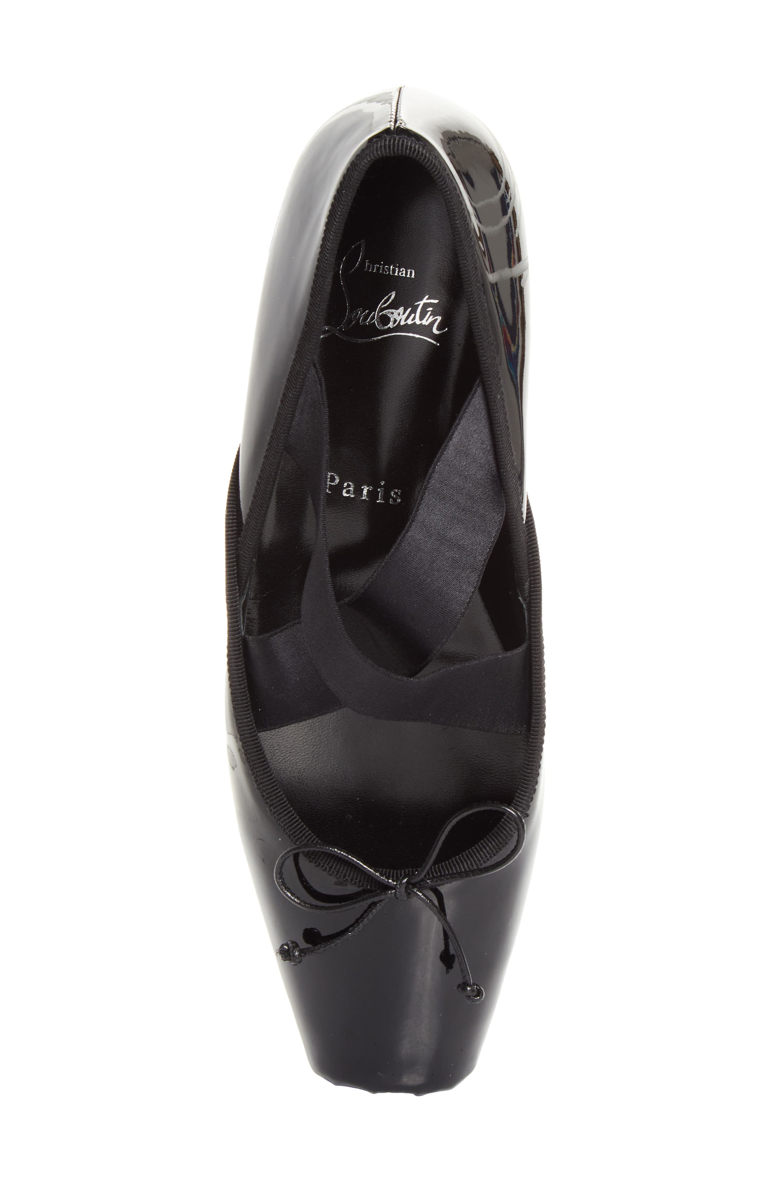 Christian Louboutin Cassiasticina Ballet Flat, Alternate, color, Black/ Black