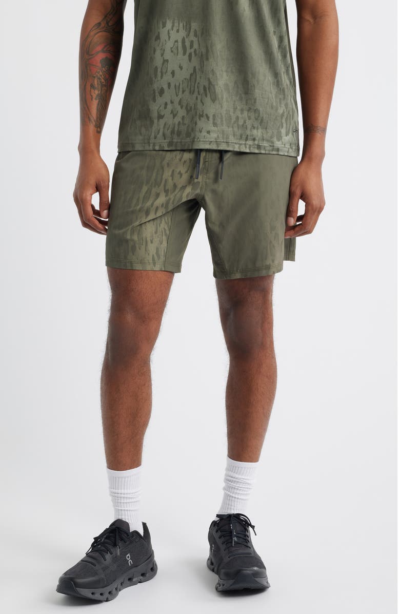 SANTO STUDIO Tempo Tech Shorts, Main, color, Cheetah Brown
