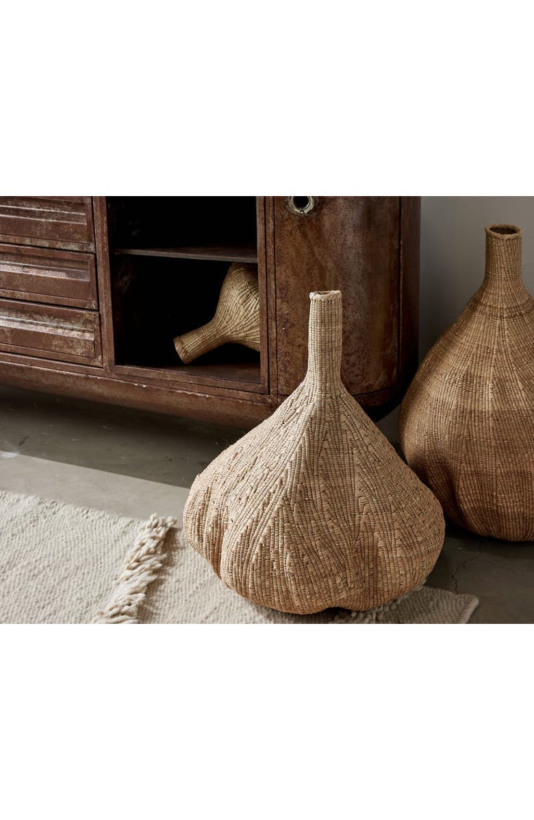 kanju Interiors Long-Necked Ilala Garlic Gourd Basket, Alternate, color, Natural - Large