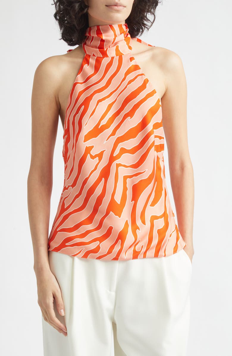 Toccin Izzie Zebra Stripe Halter Top, Main, color,