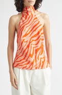 Toccin Izzie Zebra Stripe Halter Top