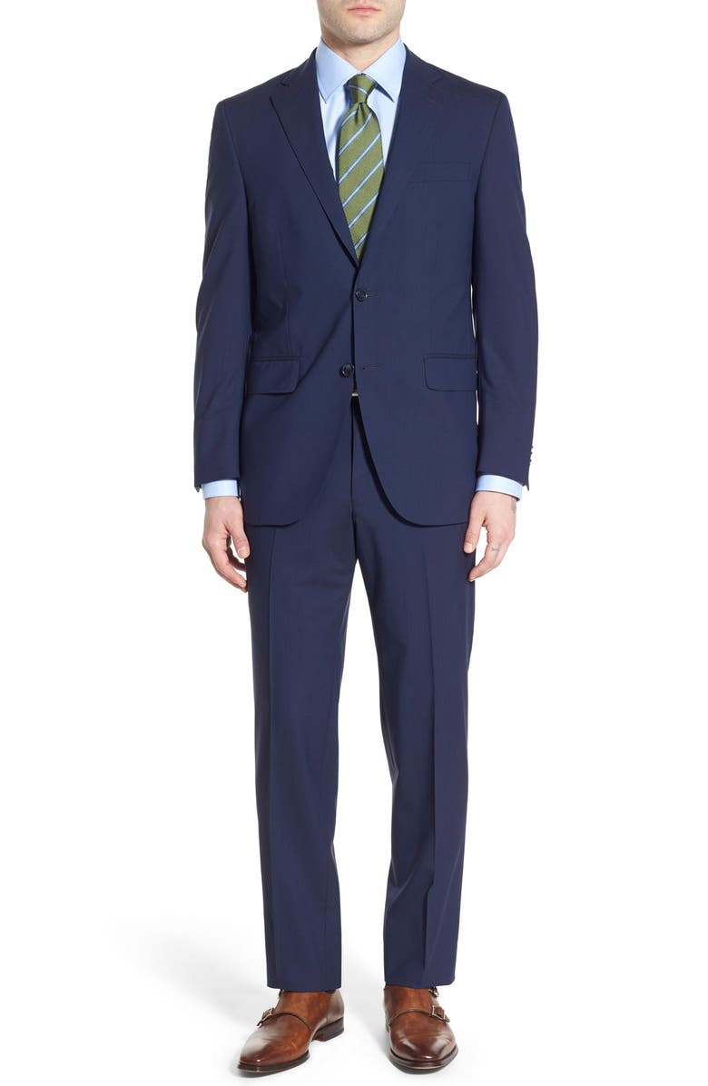 Peter Millar Classic Fit Solid Wool Suit, Main, color, 