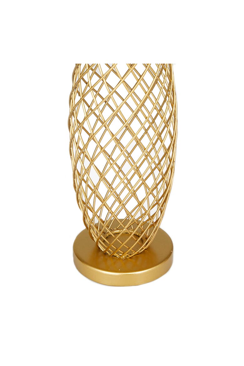Goldtone Metal Pineapple Fruit Sculpture, Alternate, color, GOLD