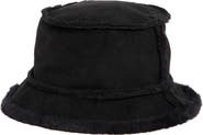 Steve Madden Mai Faux Fur Trim Bucket Hat