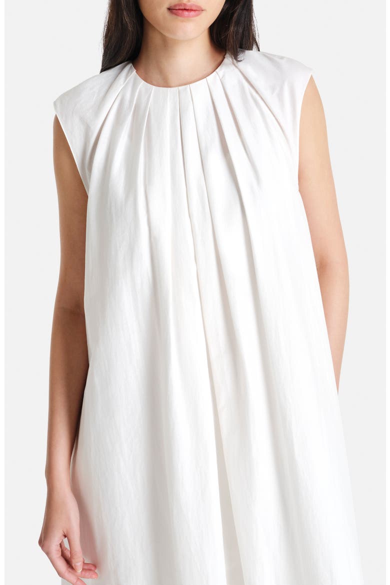 Summer Cotton & Silk Dress, Alternate, color, IVORY