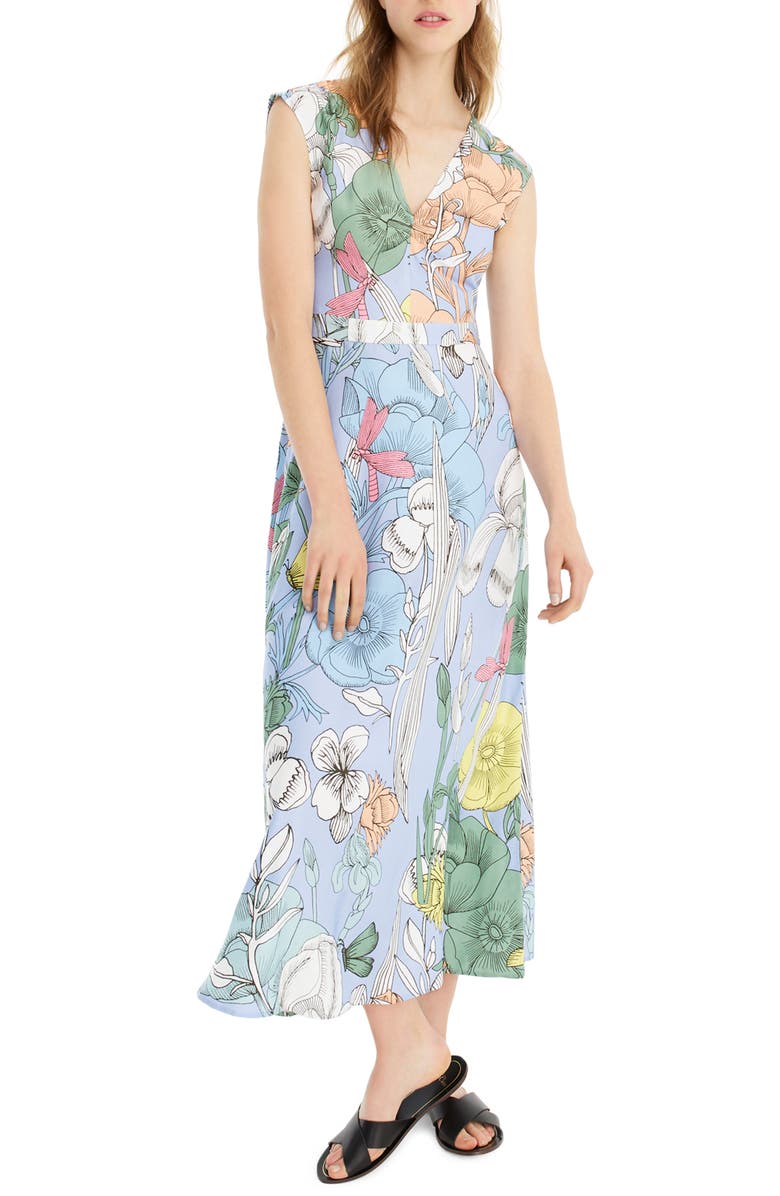 J.Crew Pastel Floral Maxi Dress, Main, color,