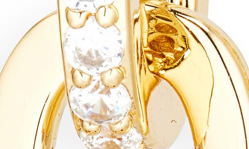 Nordstrom Rack Cubic Zirconia Link Drop Earrings In Gold