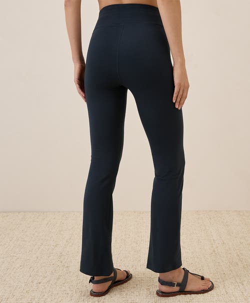 Pact On The Go-to Cropped Bootcut Legging Made With Organic Cotton In Midnight Blue
