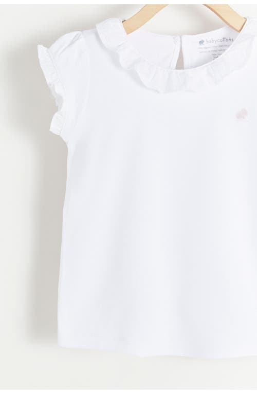 Babycottons Essentials Detailed Collar Top In White