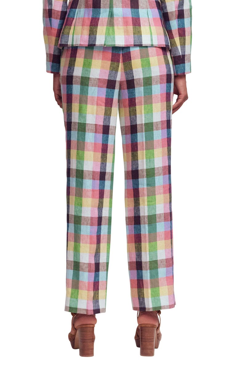 Boden Canonbury Linen Pants, Alternate, color, Pink/ Soft Yellow Multi