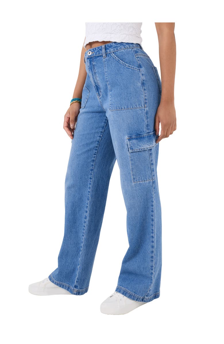 Joe Browns Denim Cargo Pants, Alternate, color, Light Blue