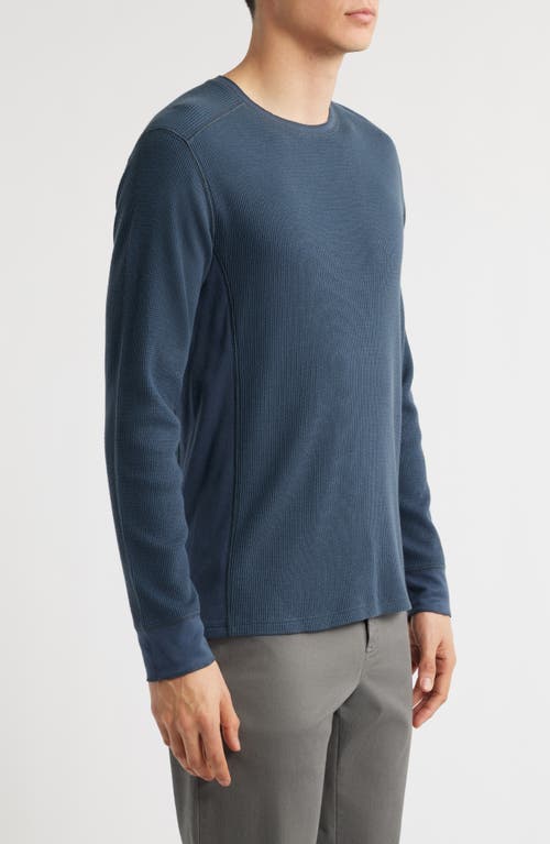 Vince Thermal Long Sleeve T-shirt In Blue