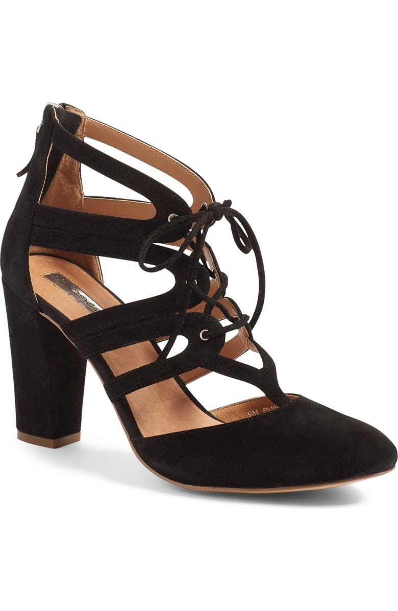 Halogen<sup>®</sup> 'Sydney' Block Heel Ghillie Pump, Main, color,