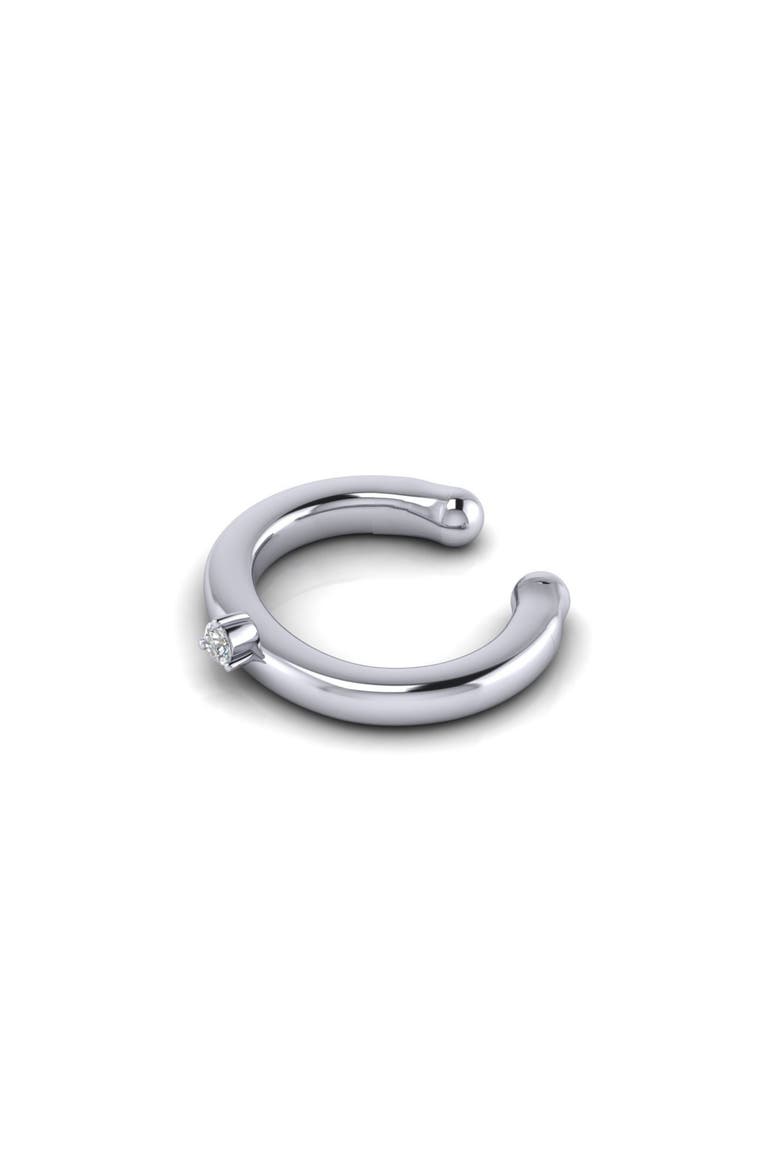 Solo Sparkle Ear Cuff, Main, color, Silver