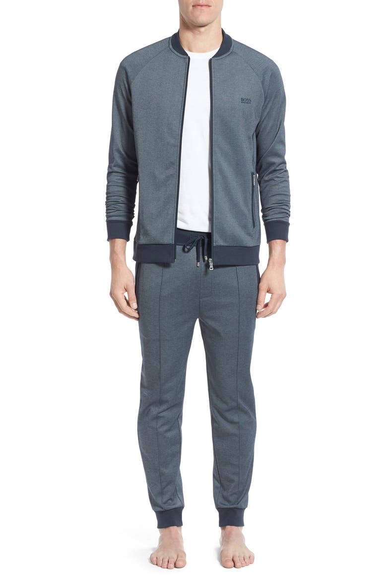 BOSS Cotton Blend Lounge Pants, Alternate, color, DARK BLUE
