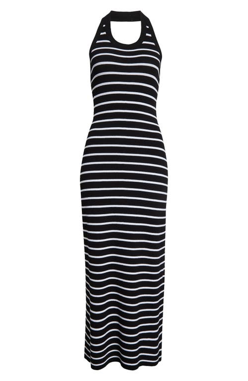 Shop Proenza Schouler Meryl Stripe Knit Halter Maxi Dress