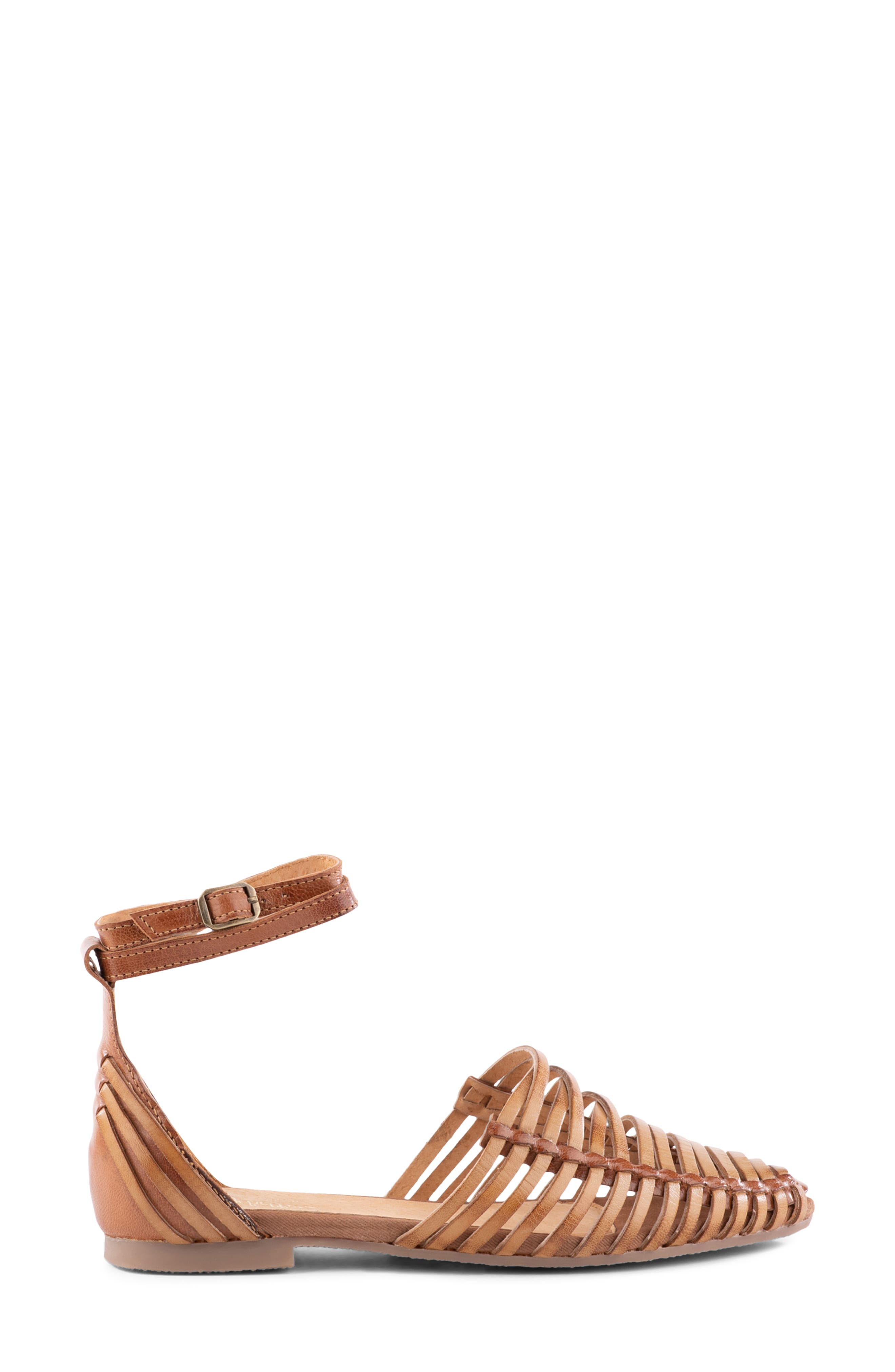 Seychelles Trinket Ankle Strap Flat, Alternate, color, Cognac